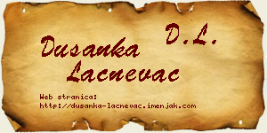 Dušanka Lačnevac vizit kartica